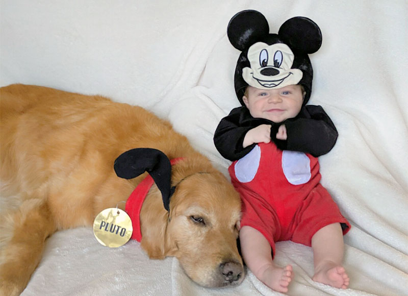 Cats N Dogs - Dog & Owner, Pluto & Mickey Costumes