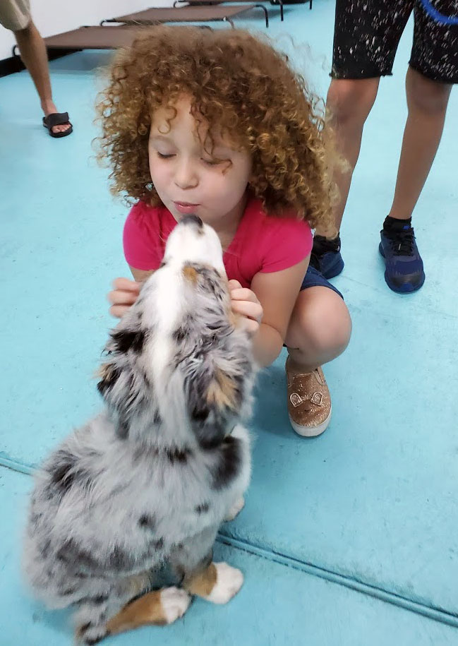 Puppy training class, teaching the Girl too