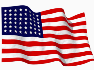 Waving U.S. flag