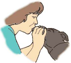 CPR breathing for a pet